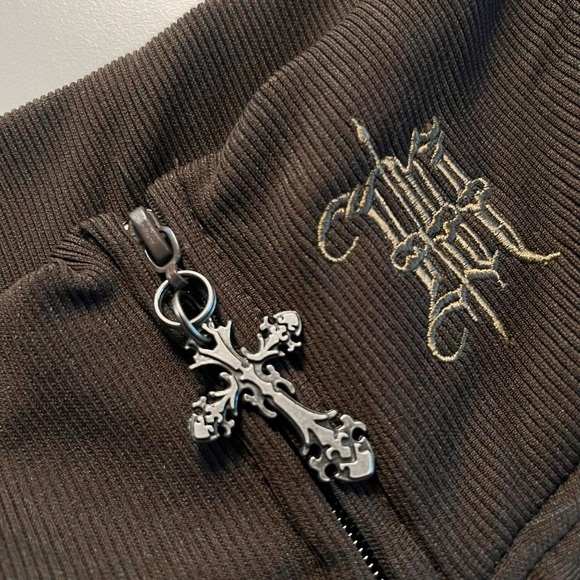 NWT 00s Monarchy Stripe Print Track Jacket - Picture 4 of 6